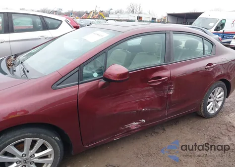 2012 Honda Civic Ex-L из США, поврежденный, VIN 2HGFB2F91CH506279